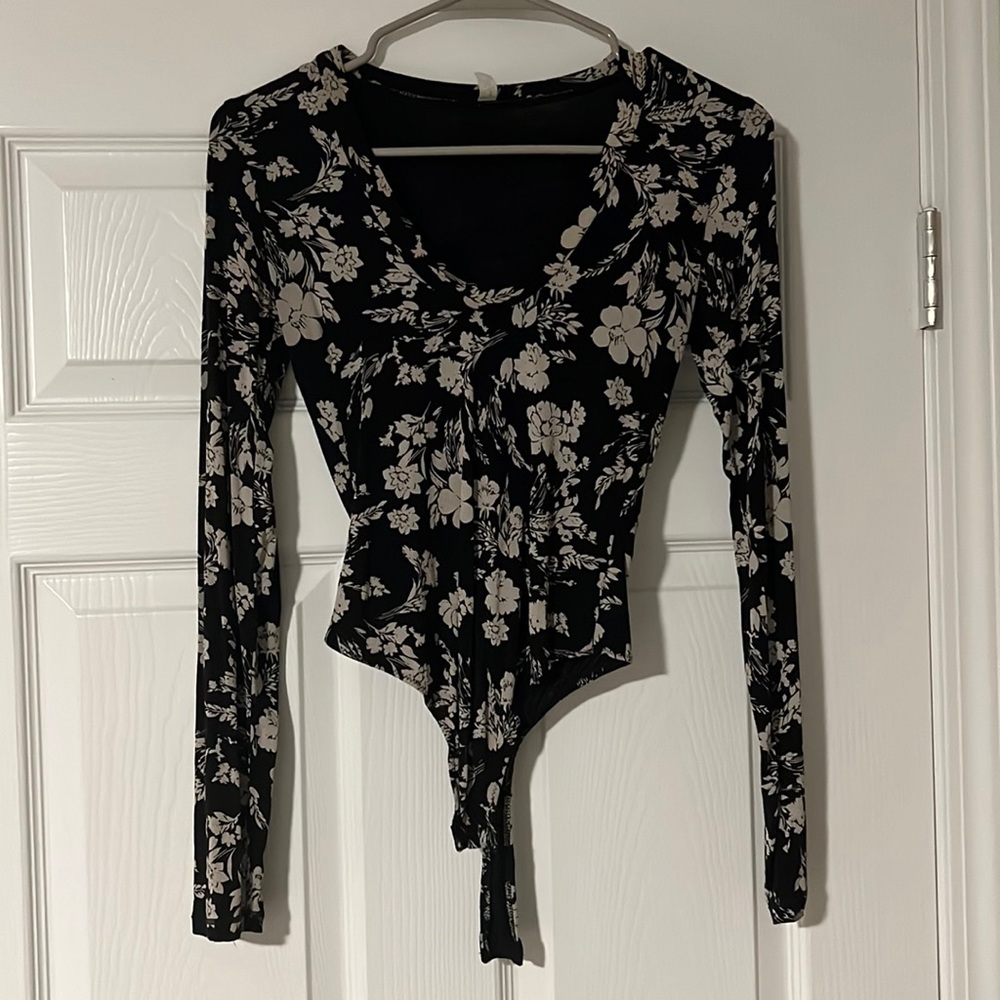 Free People Floral Bodysuit